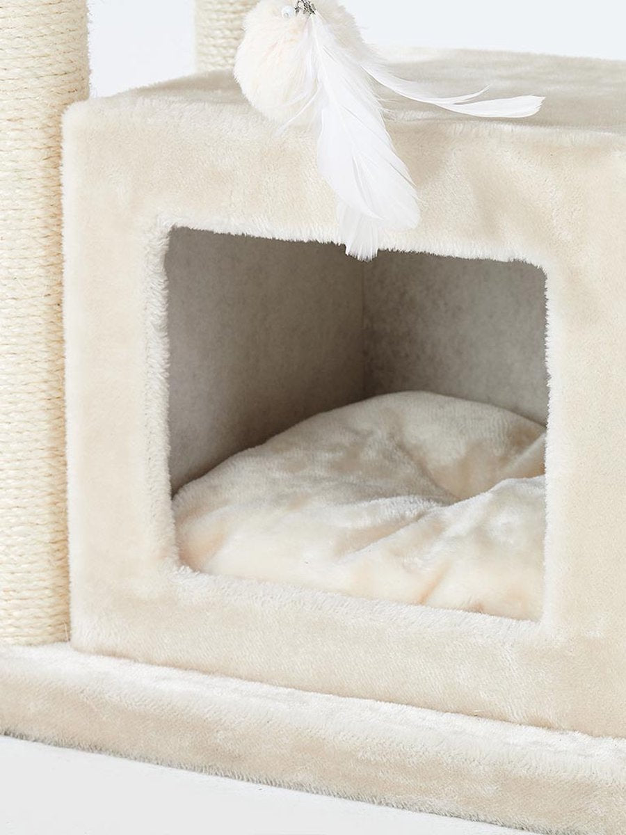  Petrebels Villa 64 Krabpaal - Creme - Modern - Stabiel - 60 X 40 X 64 Cm
