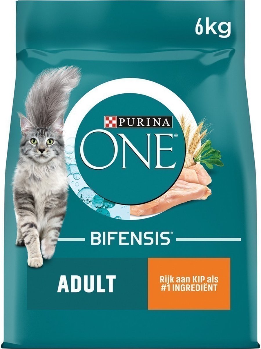  Purina ONE Adult - Kattenvoer Kip &amp; Volkoren Granen - 6 Kg