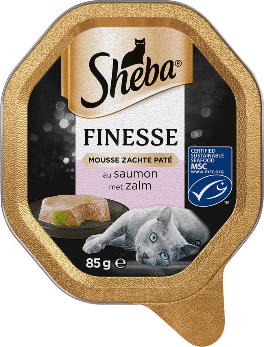  Sheba Finesse - Katten Natvoer - Mousse - Zalm - 22 X 85 Gr
