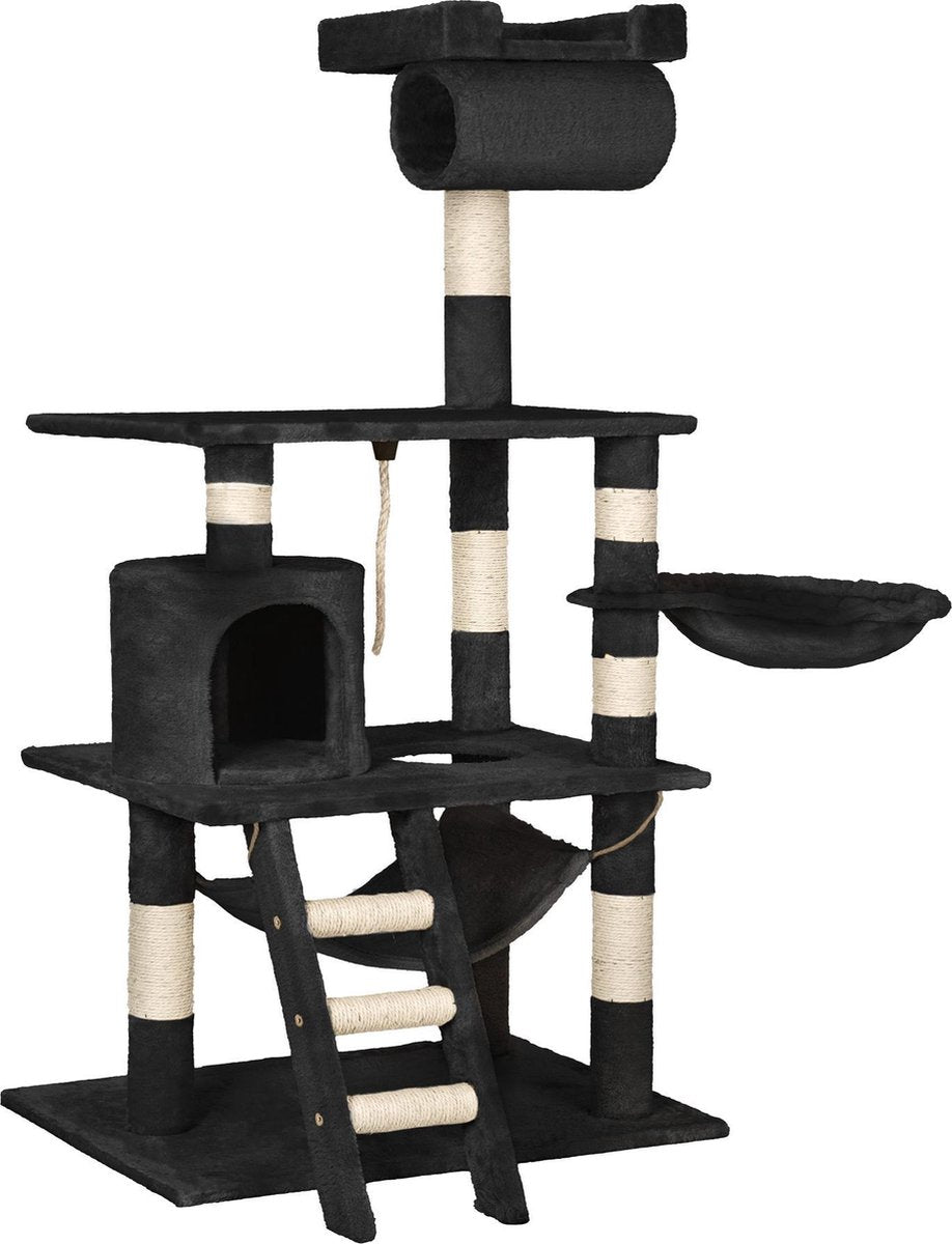  TecTake Stokely - Zwart - Krabpaal - 141 Cm