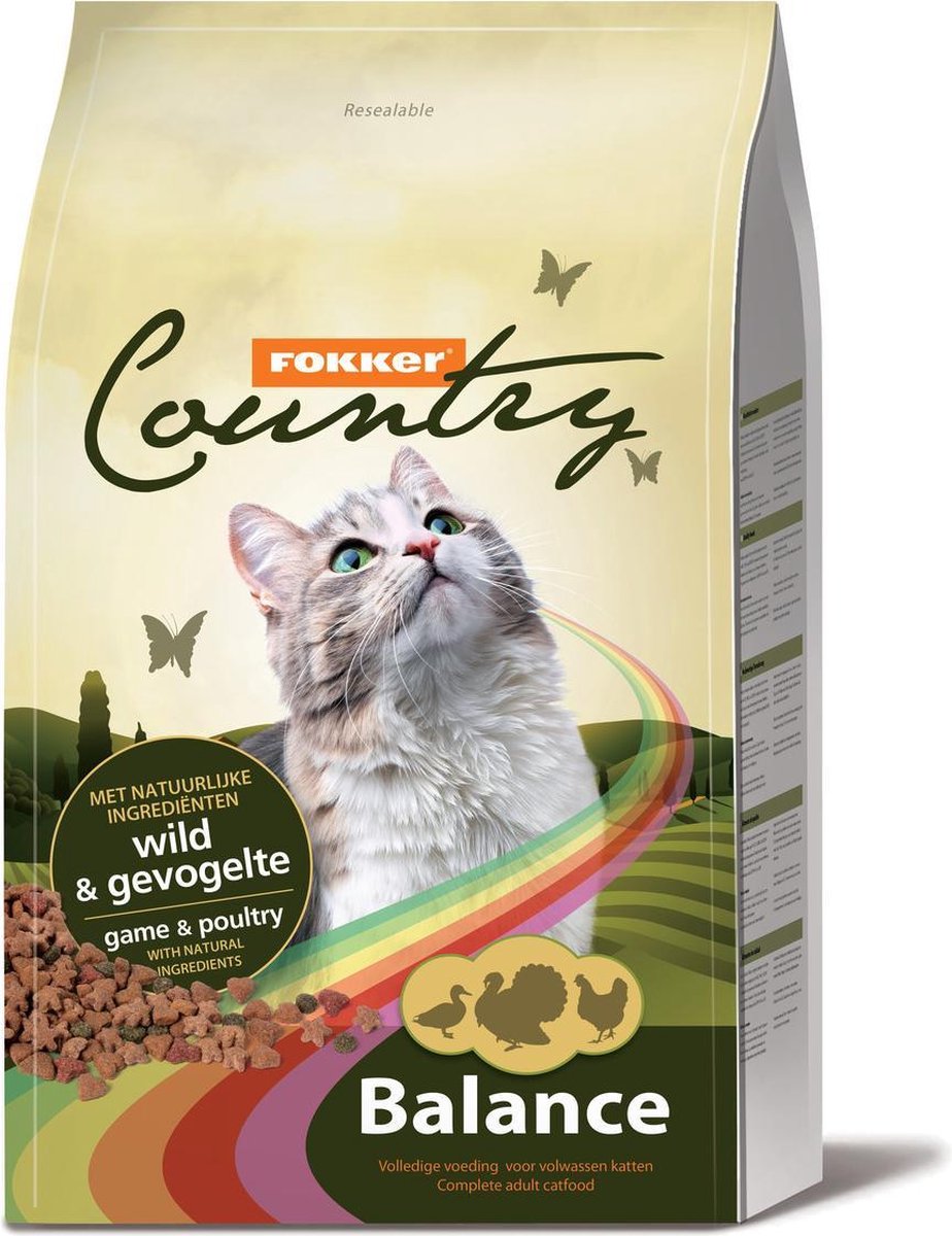  Fokker Country Balance - Wild En Gevogelte - Kattenvoer - 10 Kg