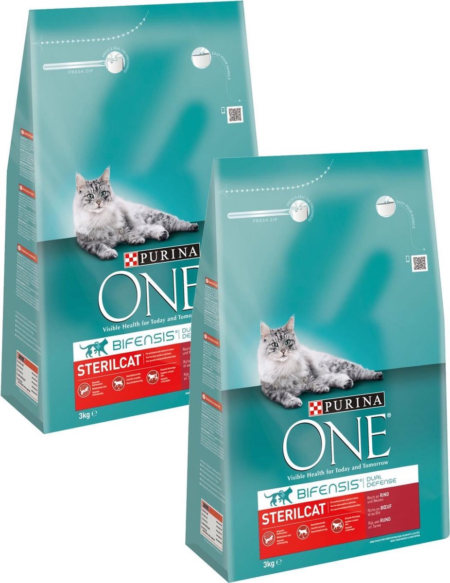  Purina One Sterilcat - Kattenvoer - 2 X Rund Granen 3 Kg