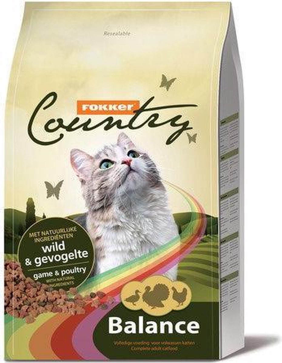  Fokker Country Balance - Wild En Gevogelte - Kattenvoer - 10 Kg