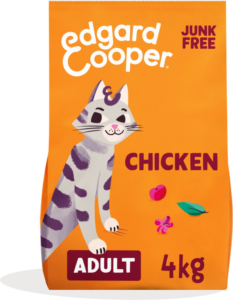  Edgard &amp; Cooper Kattenvoer Adult Kip 4 Kg