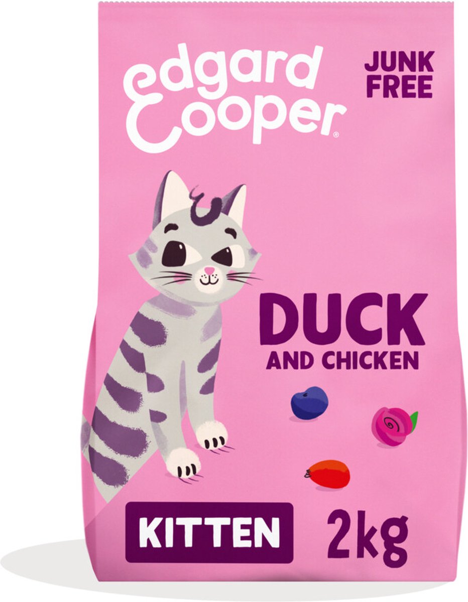  Edgard &amp; Cooper Kattenvoer Kitten Eend - Kip 2 Kg