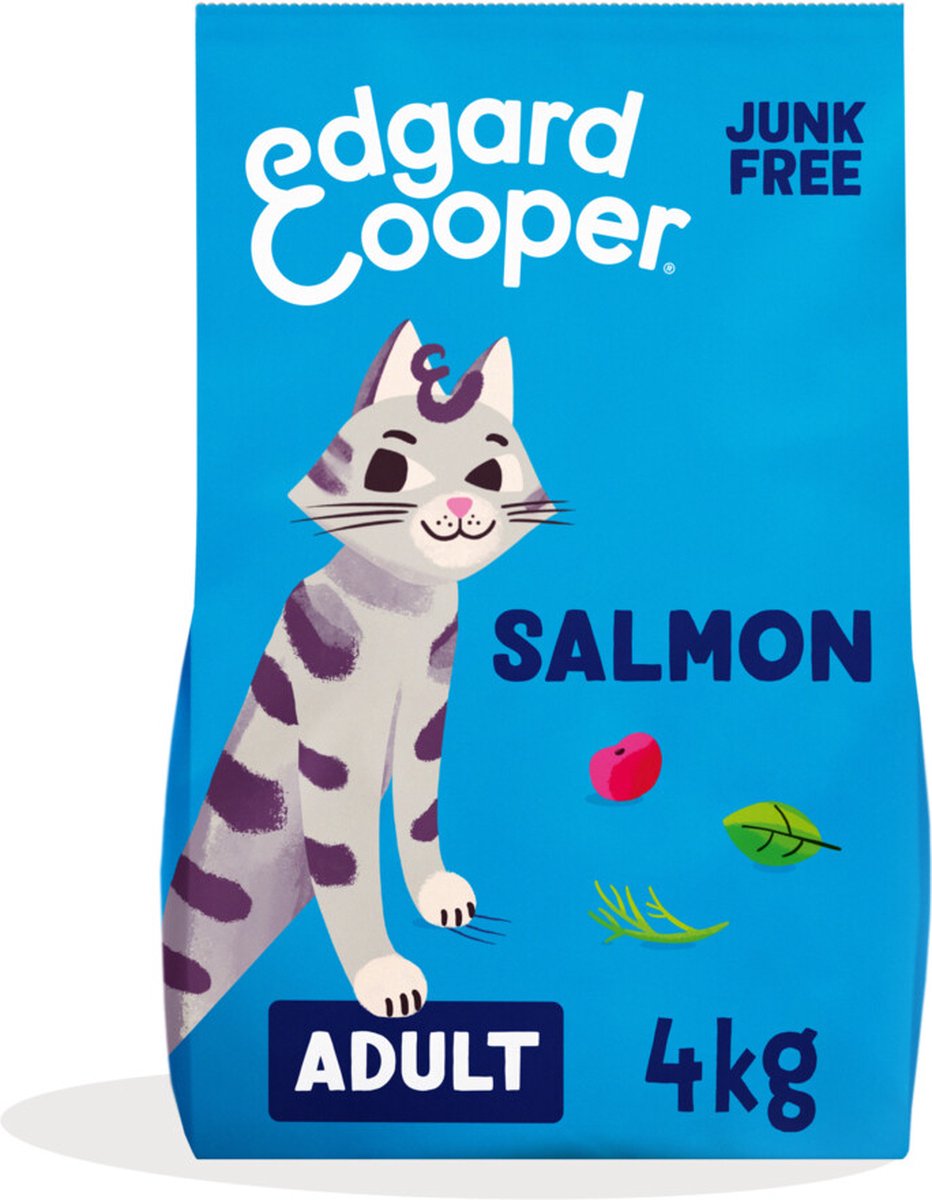 Edgard &amp; Cooper Kattenvoer Adult Zalm 4 Kg