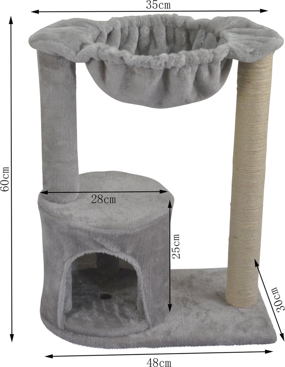  Adori Krabpaal Minous - Krabpaal - 40x30x60 Cm Grijs