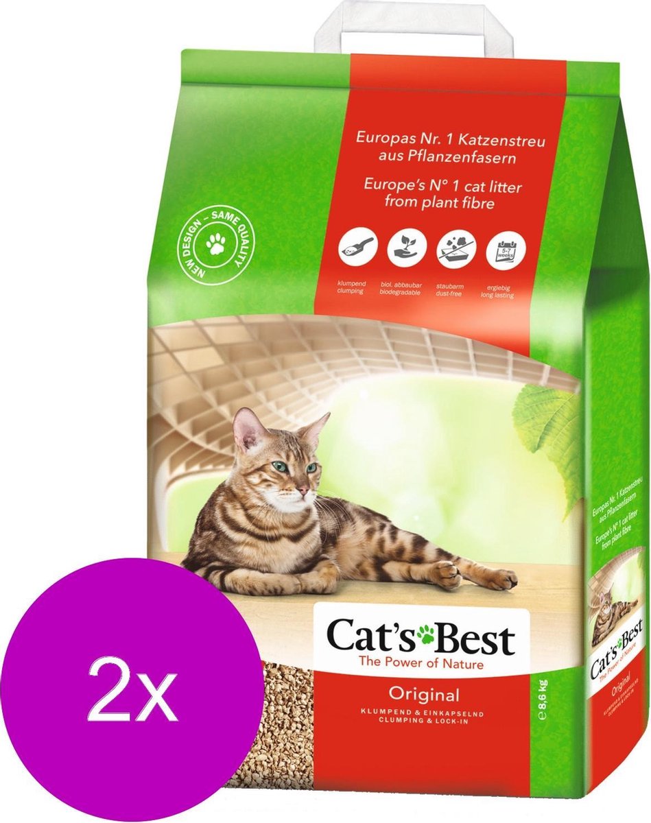  Cat's Best Original - Kattenbakvulling - 2 X 20 L