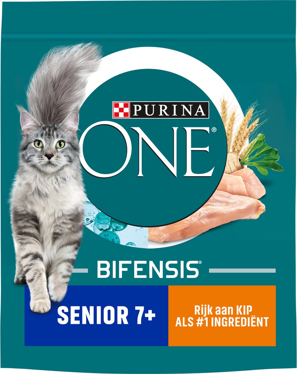  Purina ONE Senior - Kattenvoer Kip &amp; Volkoren Granen - 3 Kg