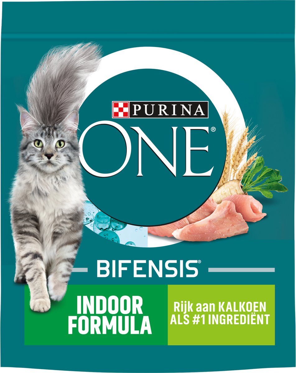  Purina ONE Adult Indoor - Kattenvoer Kalkoen - 3 Kg