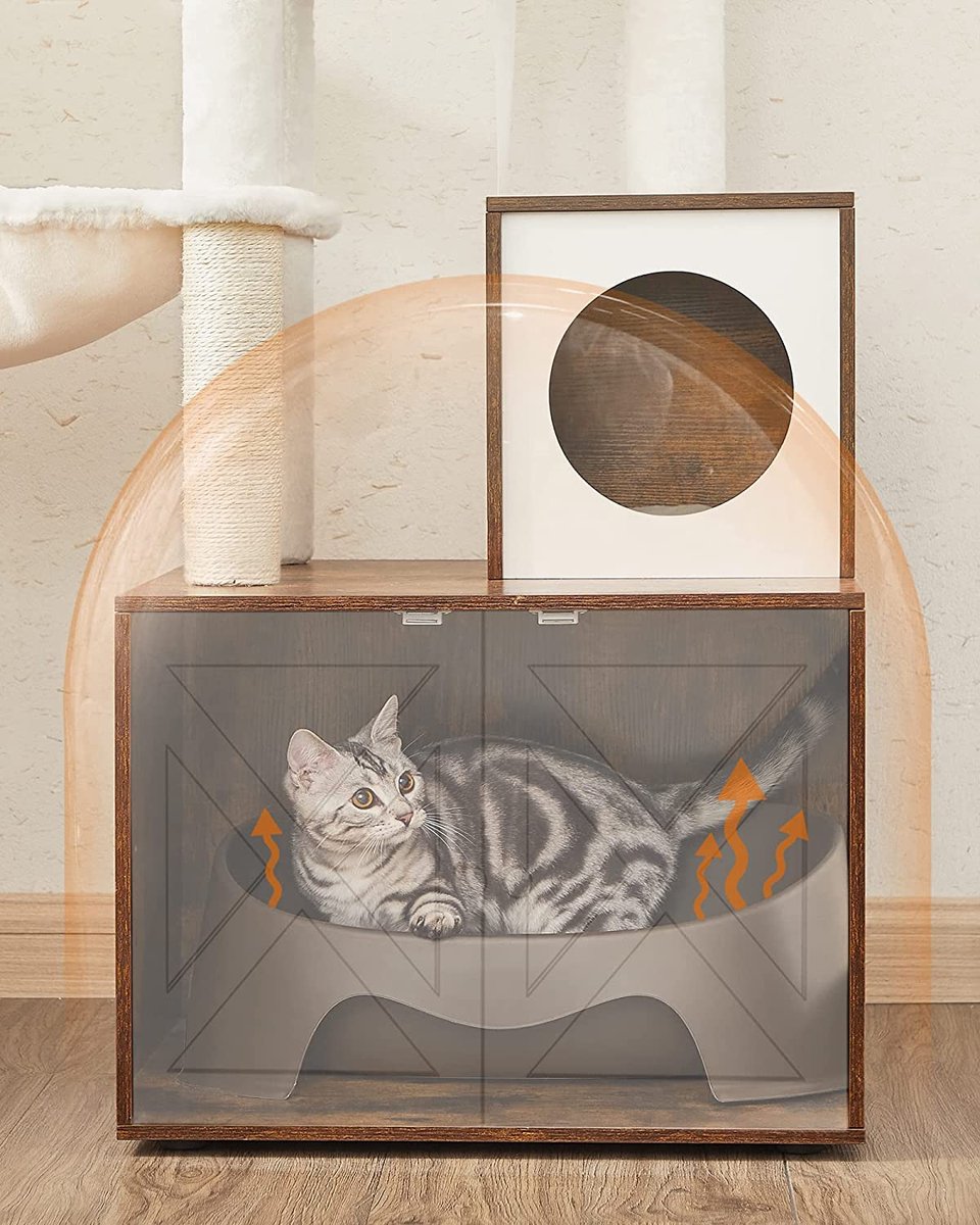  Azuru 2-in-1 Kattenboom Met Krabpaal En Kattenbak – Krabpaal Voor Kleine En Grote Katten