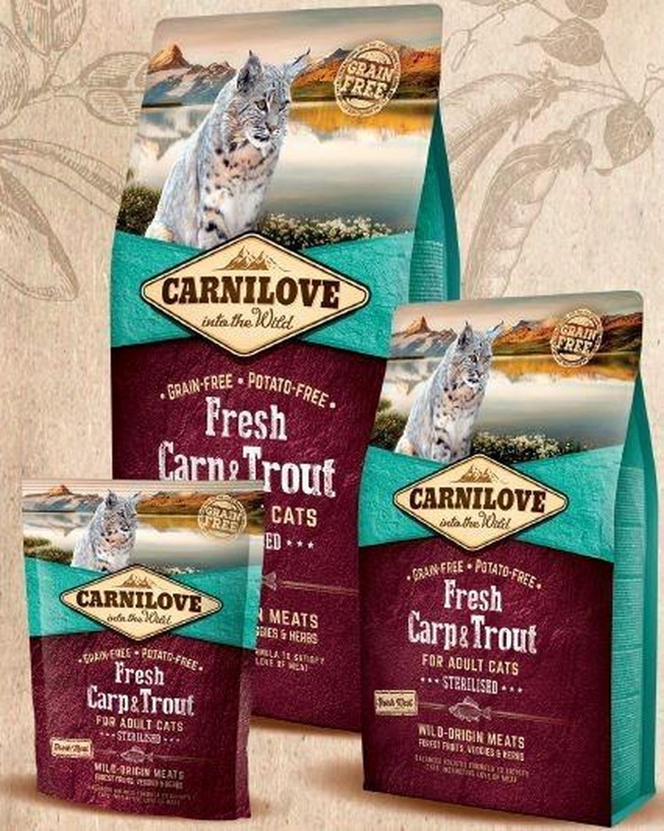  Carnilove Cat Grain Free Fresh Carp &amp; Trout 6 Kg - Kat