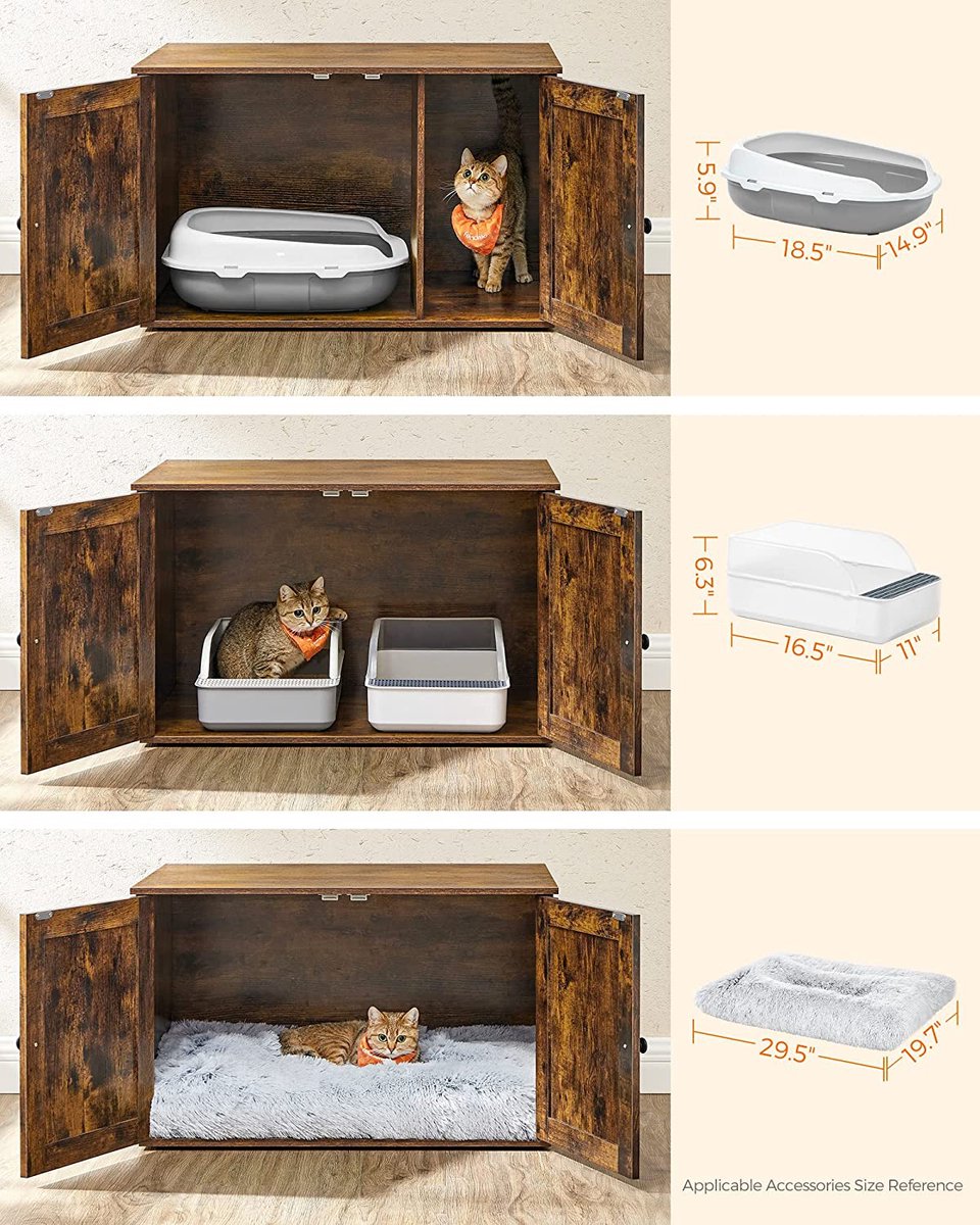  Kattenbak Kast, Kattentoilet, Vintage