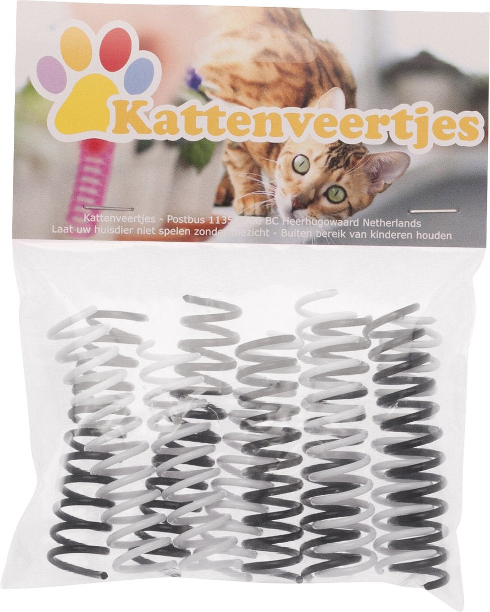  Kattenveertjes Klein - 10 Stuks | Zwart Wit | Kattenspeeltjes | Kattenspeelgoed
