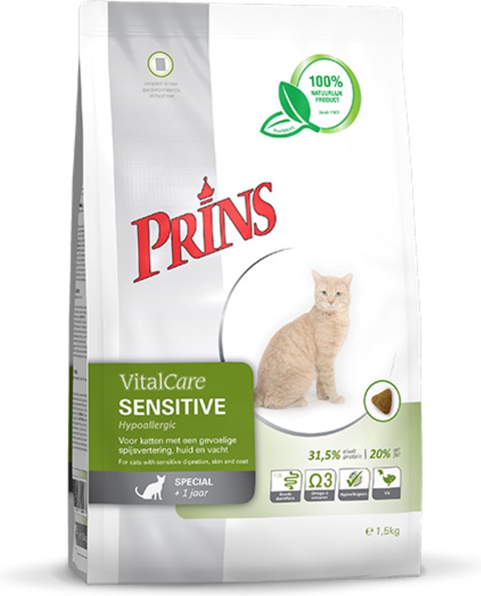  Prins - VitalCare Sensitive Hypoallergic - Kattenvoer - 5 Kg