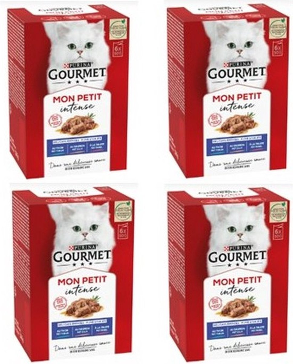  Gourmet Mon Petit Intense - Kattenvoer Natvoer - Vis - 24 X 50 Gr