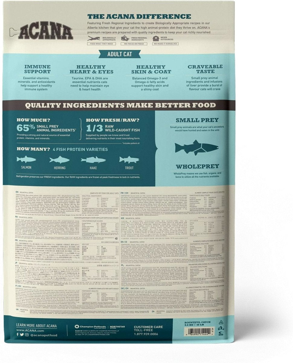  Acana Cat Bountiful Catch 4,5 Kg - Kat