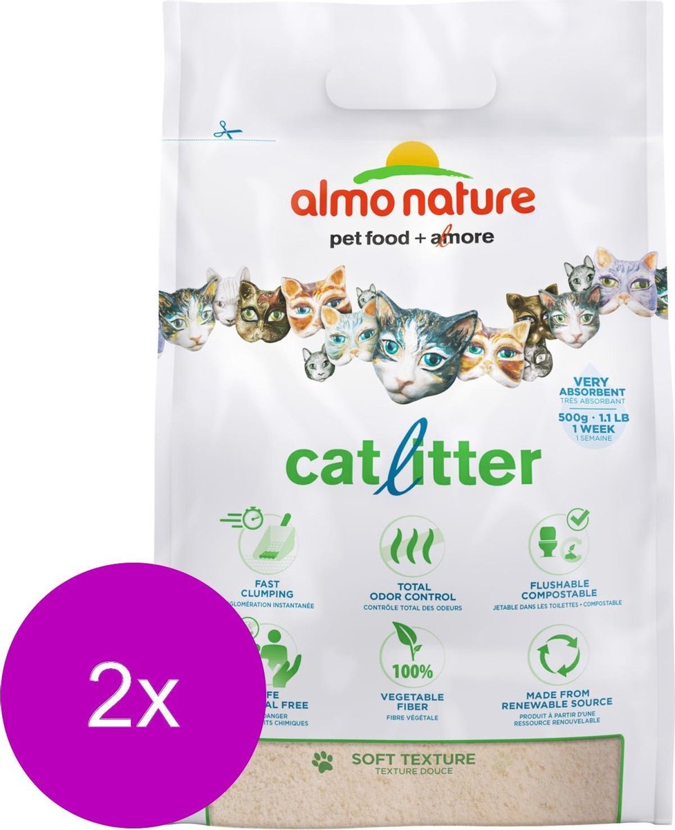  Almo Nature Catlitter - Kattenbakvulling - 2 X 4.54 Kg