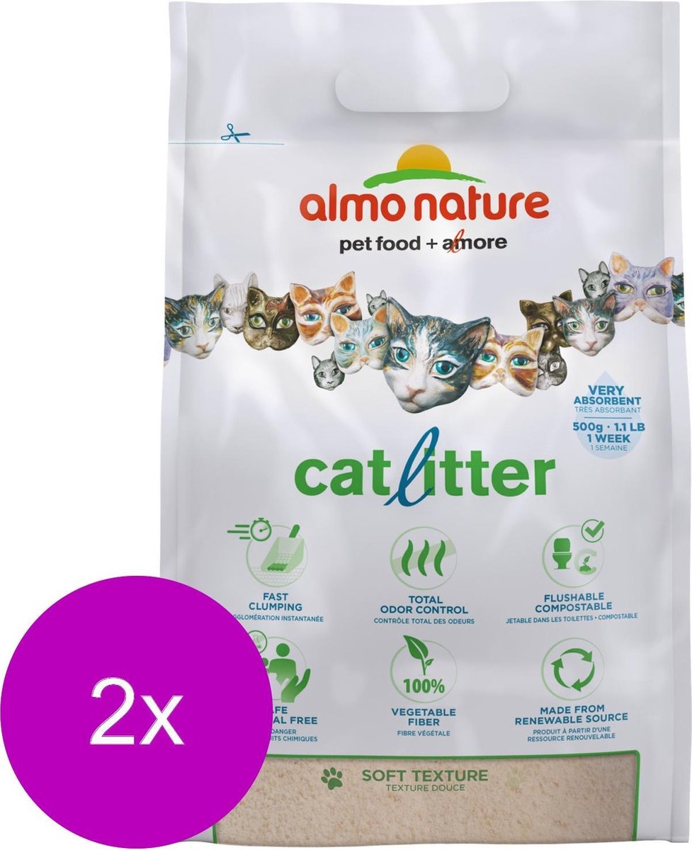  Almo Nature Catlitter - Kattenbakvulling - 2 X 4.54 Kg