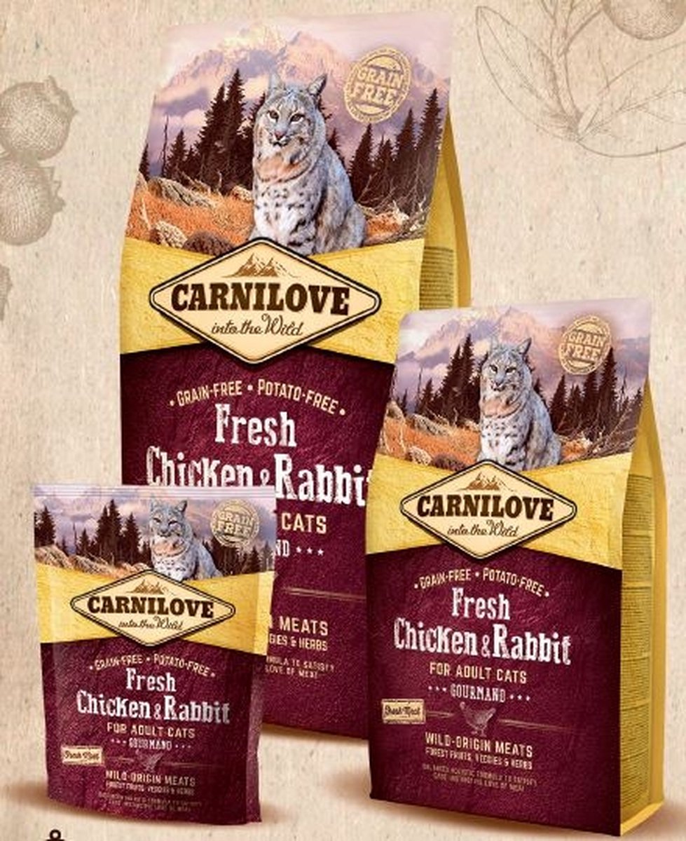  Carnilove Cat Grain Free Fresh Chicken &amp; Rabbit 6 Kg - Kat
