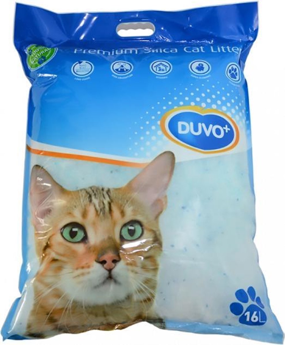  Duvo+ Premium Silica Kattenbakvulling 16L