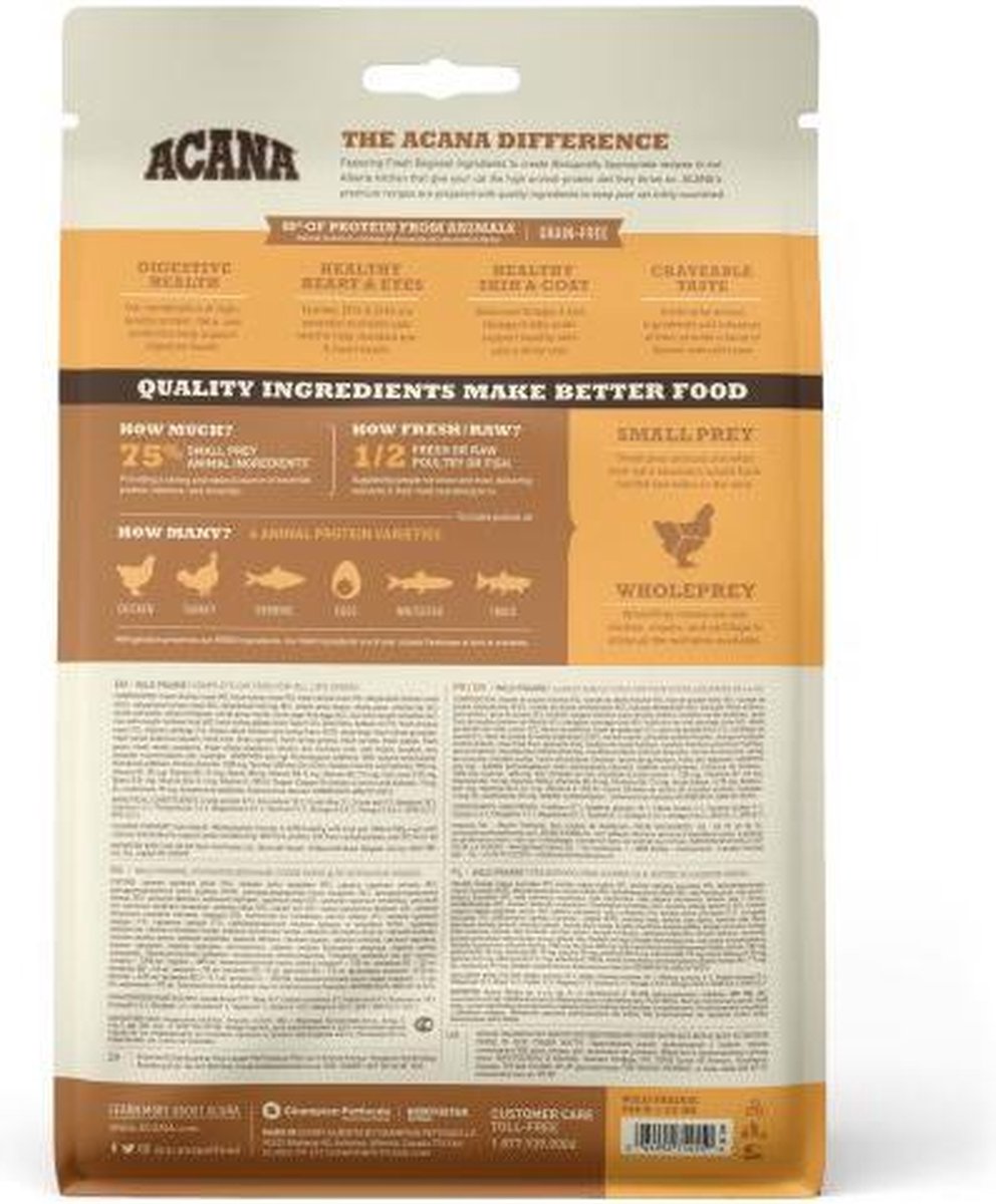 Acana - Cat Wild Prairie - Katenvoer - 4,5 Kg