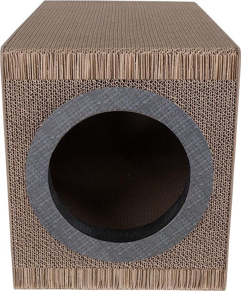  District 70 MIXTAPE - Trendy Retro Krabmeubel Van Duurzaam Karton - Omkeerbaar In Zwart - 54x35x31cm - Zwart