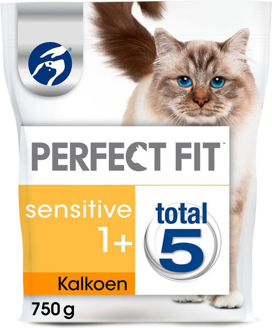  Perfect Fit Sensitive Adult 1+ Katten Droogvoer - Kalkoen - 4 X 750 Gr